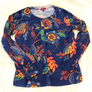 Merona Button Down Floral Cardigan